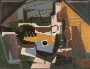 Juan Gris Guitar winebottle and cup oil painting picture wholesale